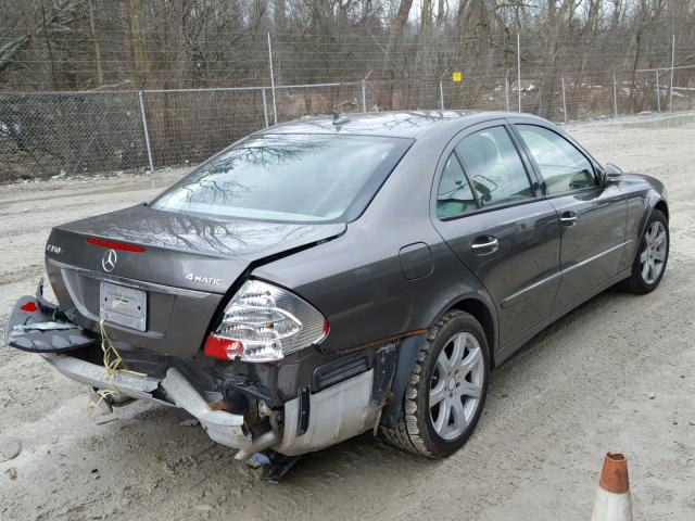 WDBUF87X28B357972 - 2008 MERCEDES-BENZ E 350 4MAT GRAY photo 4