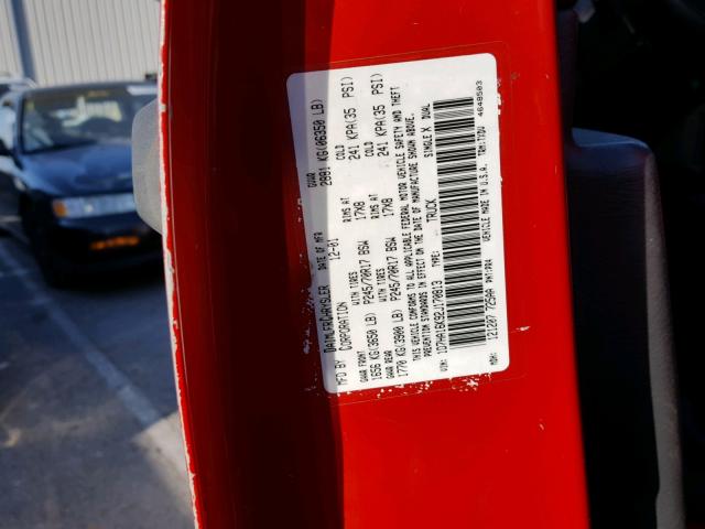 1D7HA16K92J170813 - 2002 DODGE RAM 1500 RED photo 10