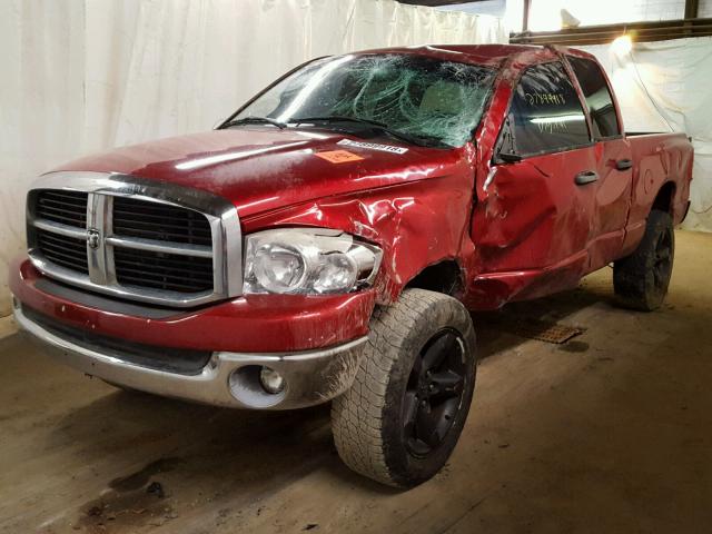 1D7HU18N57S200163 - 2007 DODGE RAM 1500 S MAROON photo 2