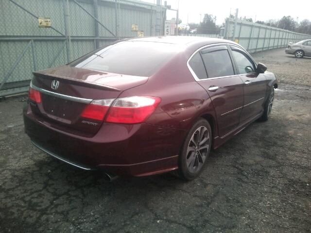 1HGCR2F52EA039760 - 2014 HONDA ACCORD SPO BURGUNDY photo 4