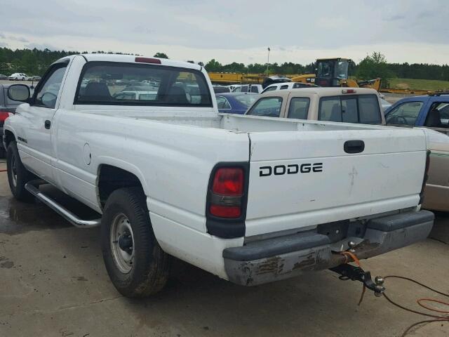 1B7HC16X21S123079 - 2001 DODGE RAM 1500 WHITE photo 3