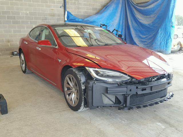 5YJSA1E18HF178040 - 2017 TESLA MODEL S RED photo 1