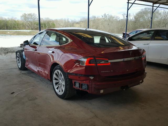 5YJSA1E18HF178040 - 2017 TESLA MODEL S RED photo 3