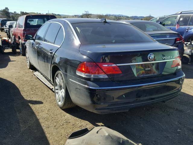 WBAHN83556DT32167 - 2006 BMW 750 LI BLACK photo 3