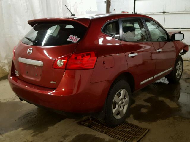 JN8AS5MV8DW105913 - 2013 NISSAN ROGUE S RED photo 4