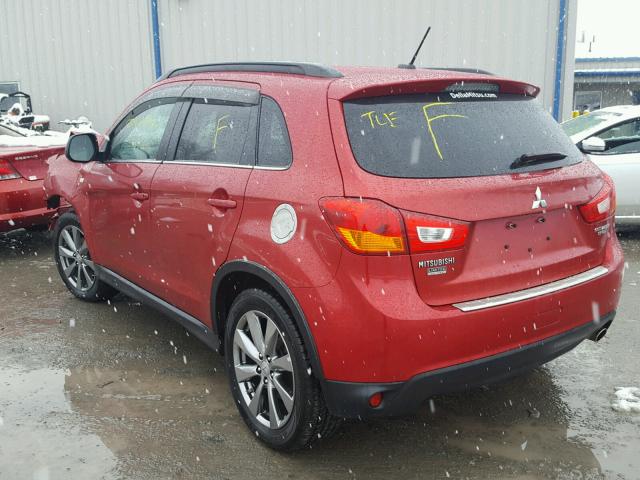 4A4AR5AU1DE021837 - 2013 MITSUBISHI OUTLANDER RED photo 3