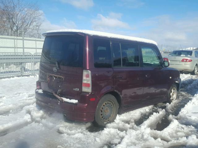 JTLKT324050174776 - 2005 TOYOTA SCION XB 栗色 照片 4