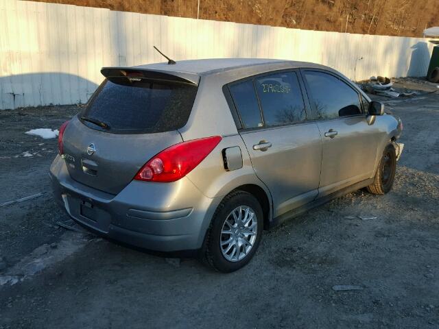 3N1BC13E08L396168 - 2008 NISSAN VERSA S GRAY photo 4