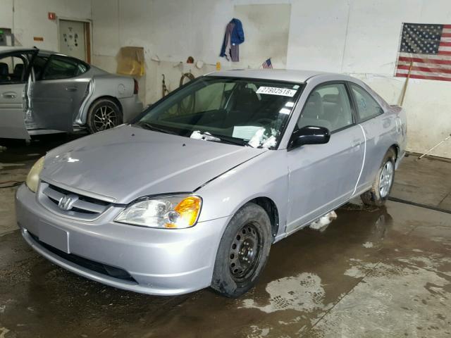 1HGEM21693L006991 - 2003 HONDA CIVIC LX SILVER photo 2