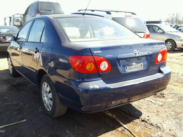 1NXBR38E64Z202190 - 2004 TOYOTA COROLLA CE BLUE photo 3