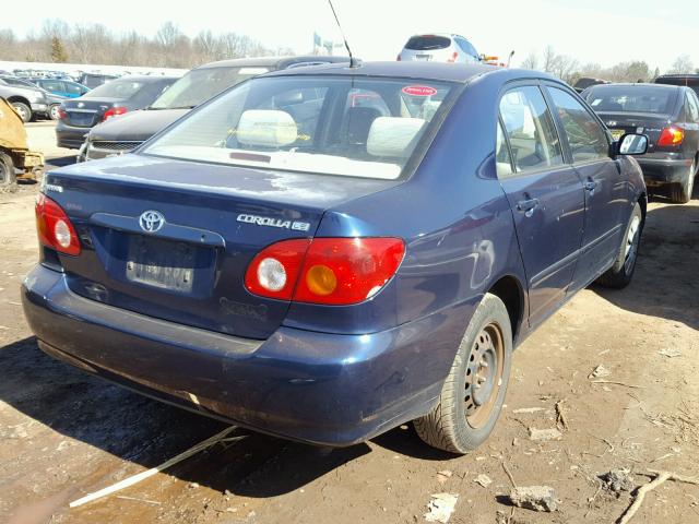 1NXBR38E64Z202190 - 2004 TOYOTA COROLLA CE BLUE photo 4