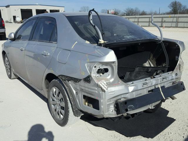 5YFBU4EE6CP017470 - 2012 TOYOTA COROLLA BA SILVER photo 3