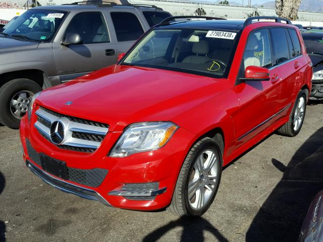 WDCGG5HB6FG410566 - 2015 MERCEDES-BENZ GLK 350 RED photo 2