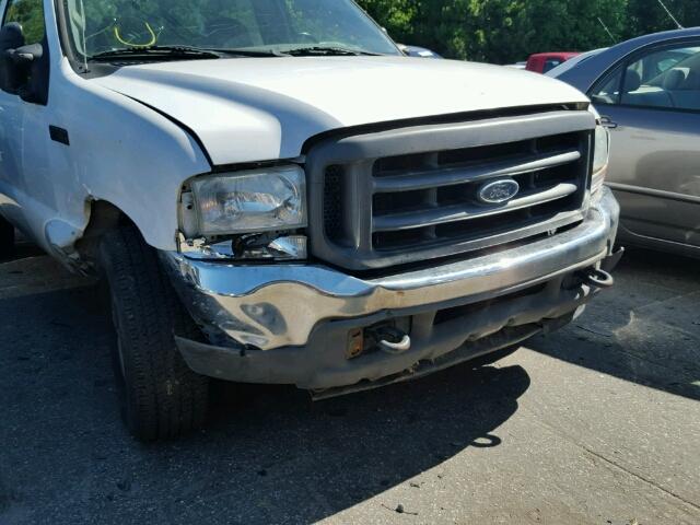 1FTNF20L74ED90243 - 2004 FORD F250 SUPER WHITE photo 9