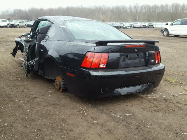 1FAFP40443F342154 - 2003 FORD MUSTANG BLACK photo 3