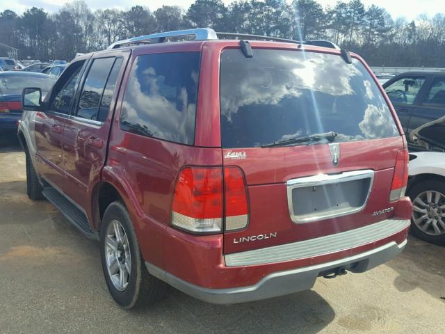 5LMEU68H34ZJ53084 - 2004 LINCOLN AVIATOR 栗色 照片 3