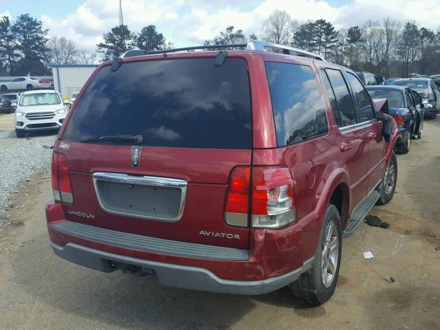 5LMEU68H34ZJ53084 - 2004 LINCOLN AVIATOR MAROON photo 4