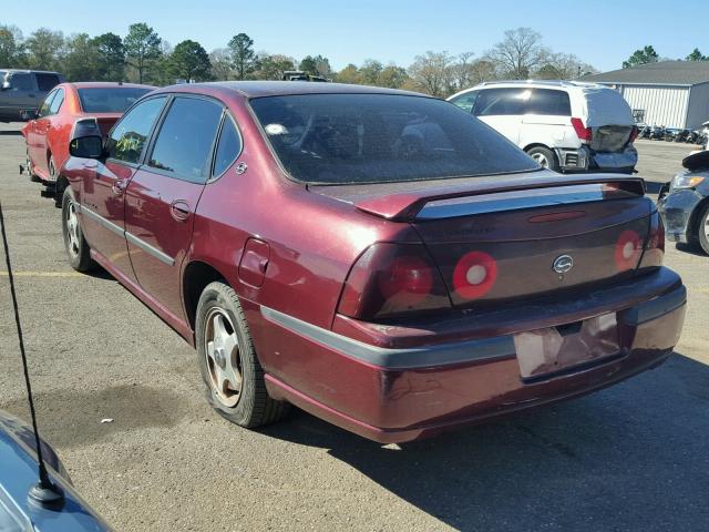 2G1WH55K8Y9249277 - 2000 CHEVROLET IMPALA LS MAROON photo 3