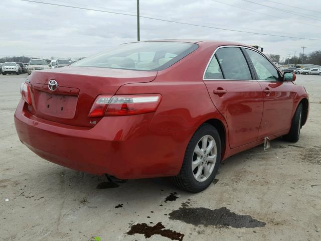 4T4BE46K19R112923 - 2009 TOYOTA CAMRY BASE RED photo 4