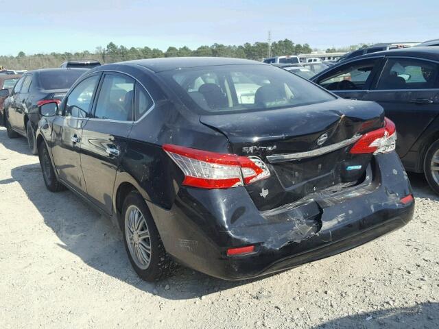 3N1AB7APXEY204310 - 2014 NISSAN SENTRA S BLACK photo 3