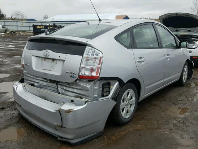 JTDKB20U877684072 - 2007 TOYOTA PRIUS SILVER photo 4