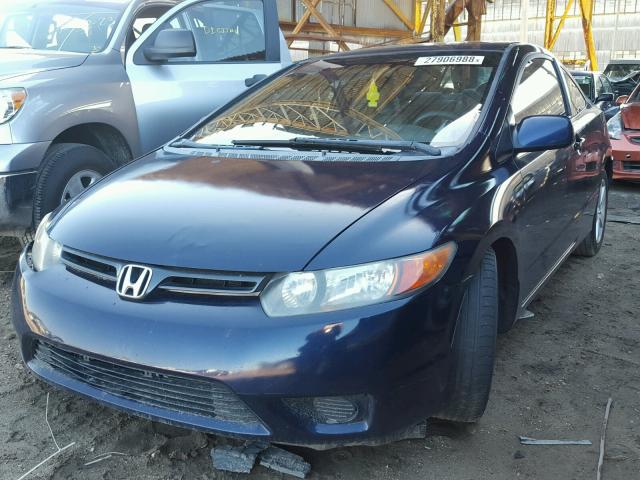 2HGFG11807H583175 - 2007 HONDA CIVIC EX BLUE photo 2