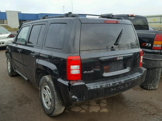 1J8FF28W18D657867 - 2008 JEEP PATRIOT SP BLACK photo 3