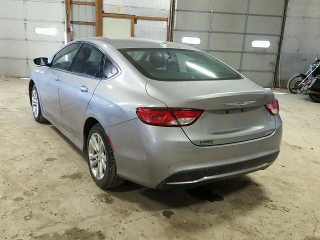 1C3CCCAB1FN603125 - 2015 CHRYSLER 200 LIMITE SILVER photo 3