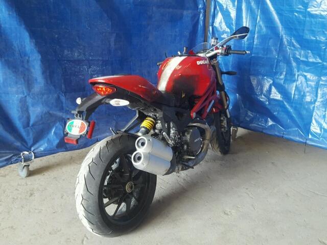 ZDM1RARR1CB053014 - 2012 DUCATI MONSTER 11 RED photo 4