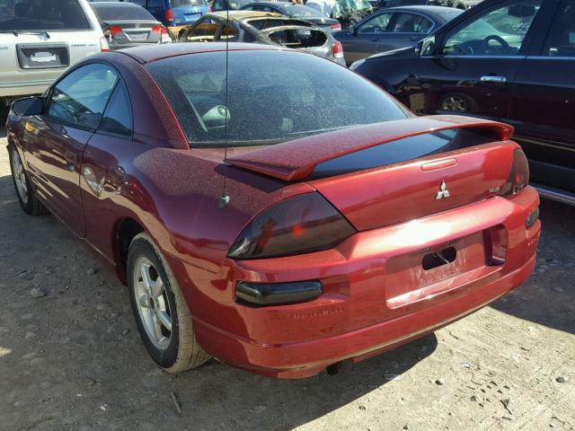 4A3AC34G02E006548 - 2002 MITSUBISHI ECLIPSE RS MAROON photo 3