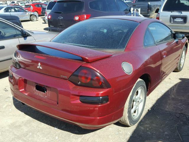 4A3AC34G02E006548 - 2002 MITSUBISHI ECLIPSE RS MAROON photo 4