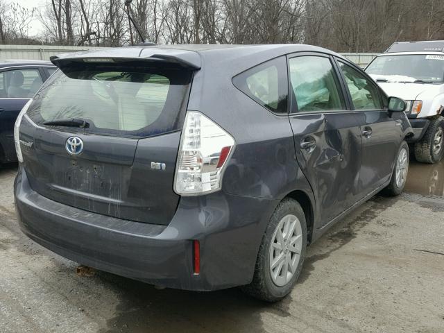 JTDZN3EU8D3231402 - 2013 TOYOTA PRIUS V GRAY photo 4