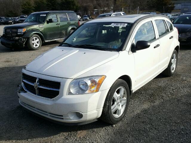 1B3HB48B27D330043 - 2007 DODGE CALIBER SX WHITE photo 2