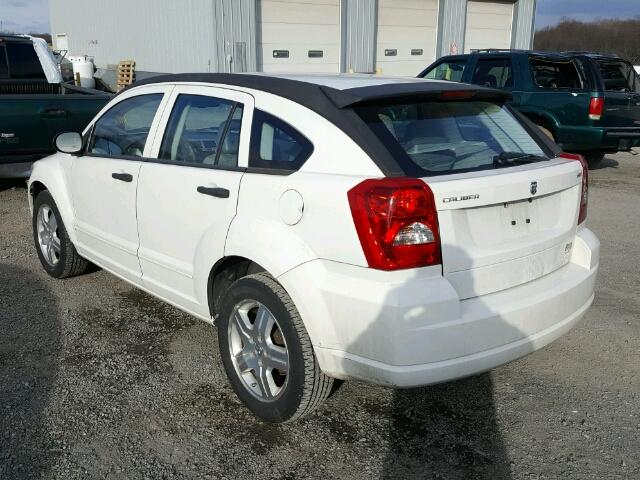 1B3HB48B27D330043 - 2007 DODGE CALIBER SX WHITE photo 3