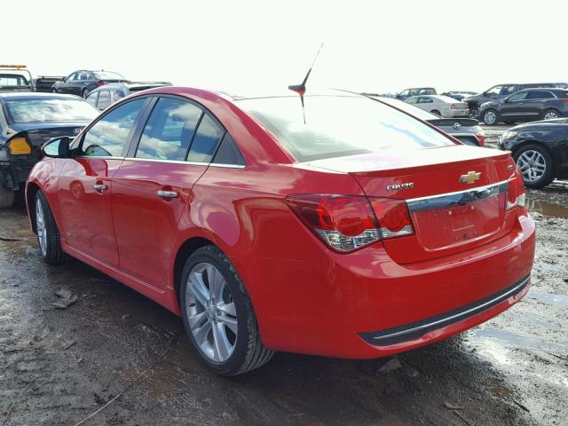 1G1PG5SBXE7187227 - 2014 CHEVROLET CRUZE LTZ RED photo 3