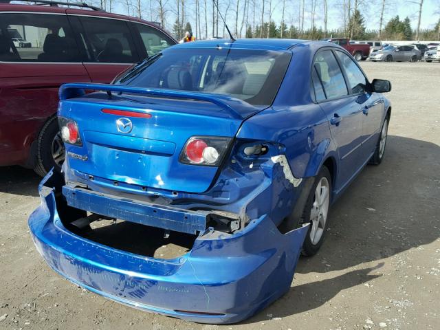 1YVHP84CX75M24164 - 2007 MAZDA 6 I BLUE photo 4