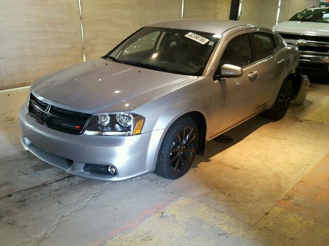 1C3CDZCB3EN184318 - 2014 DODGE AVENGER SILVER photo 2