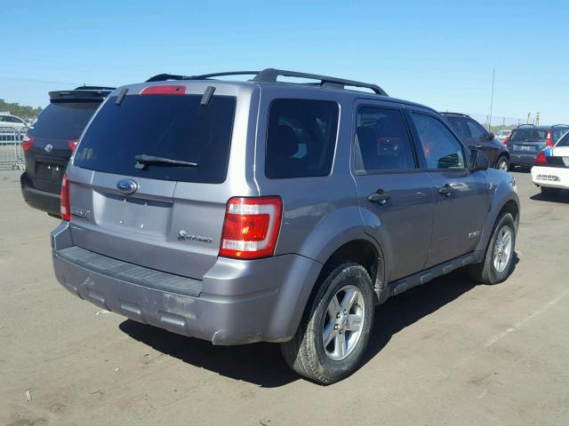 1FMCU59HX8KD74263 - 2008 FORD ESCAPE HEV GRAY photo 4