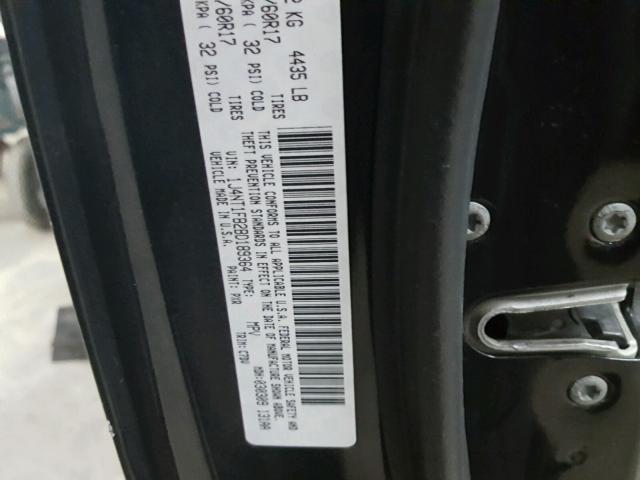 1J4NT1FB2BD189364 - 2011 JEEP COMPASS SP BLACK photo 10