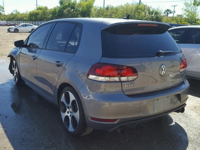 WVWHV7AJ6CW258464 - 2012 VOLKSWAGEN GTI CHARCOAL photo 3