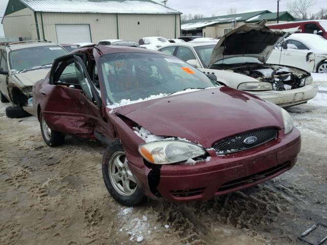 1FAFP55U14A181324 - 2004 FORD TAURUS SES BURGUNDY photo 1