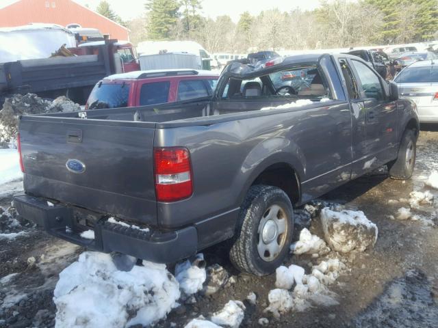 1FTRF12205NB92881 - 2005 FORD F150 GRAY photo 4