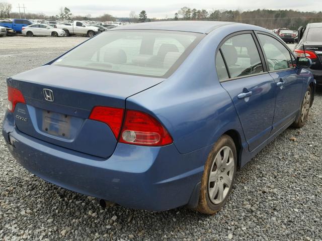 1HGFA16536L040856 - 2006 HONDA CIVIC LX BLUE photo 4