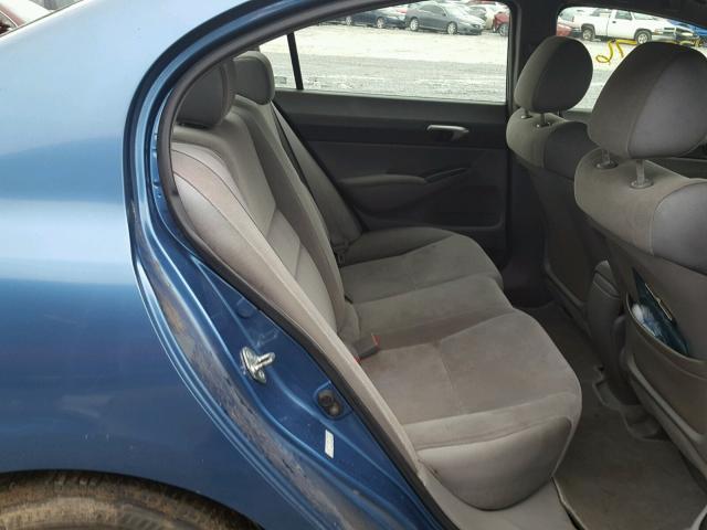 1HGFA16536L040856 - 2006 HONDA CIVIC LX BLUE photo 6