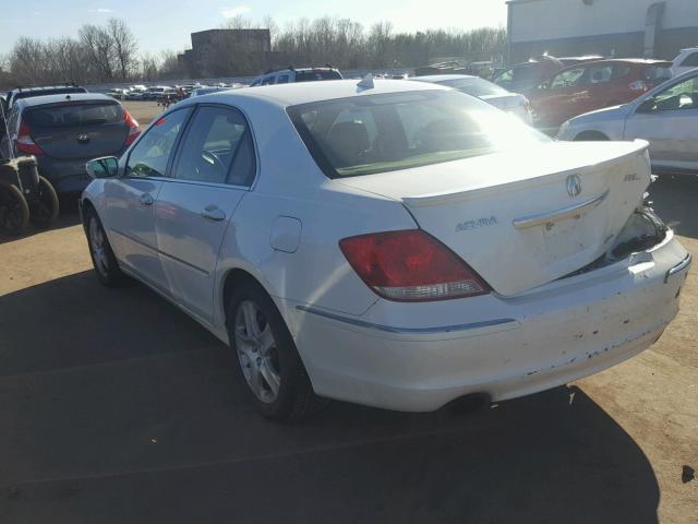 JH4KB16545C000499 - 2005 ACURA RL WHITE photo 3