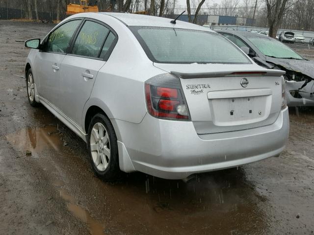 3N1AB6AP0CL746181 - 2012 NISSAN SENTRA 2.0 SILVER photo 3