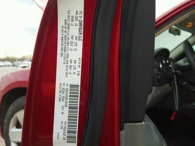 2B3KA43R28H184308 - 2008 DODGE CHARGER RED photo 10