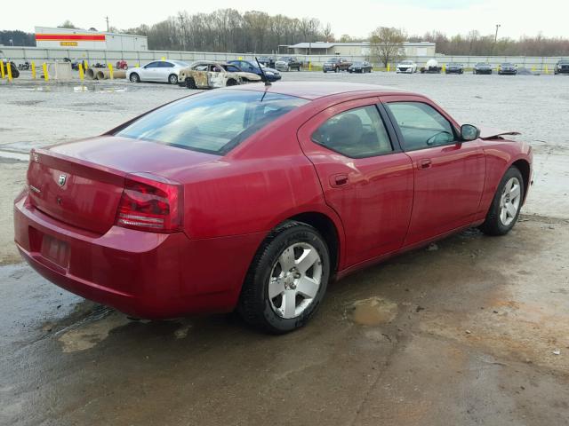 2B3KA43R28H184308 - 2008 DODGE CHARGER RED photo 4