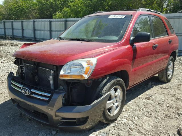 KNDJF724477358750 - 2007 KIA SPORTAGE L RED photo 2