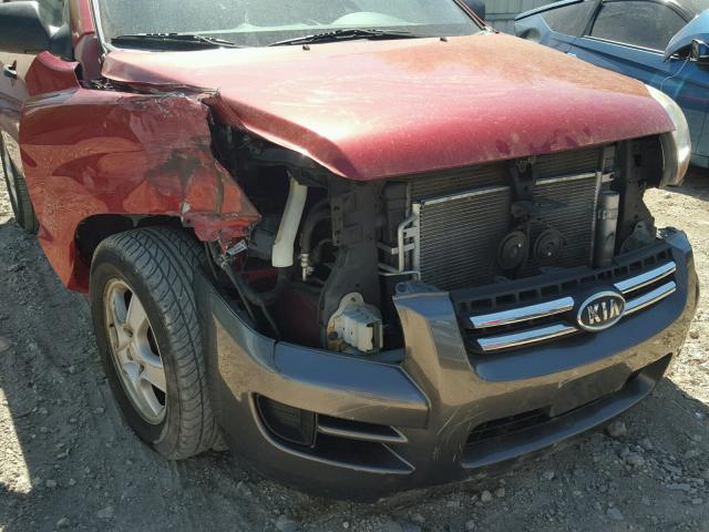 KNDJF724477358750 - 2007 KIA SPORTAGE L RED photo 9